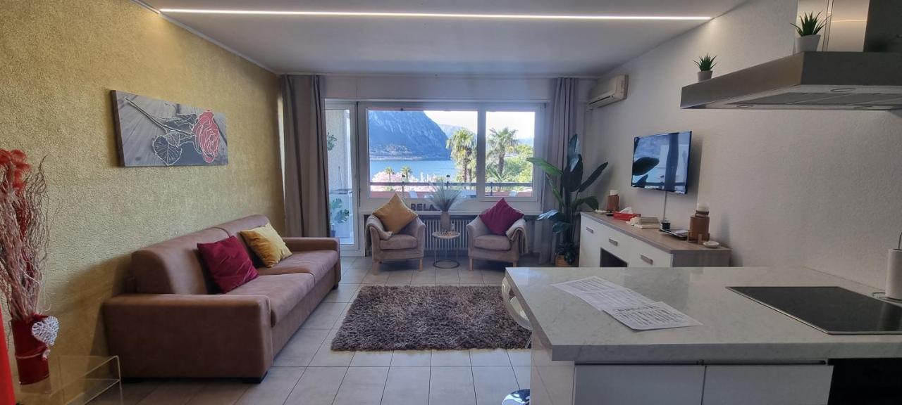 Relax-Lugano Lake Bissone Ngoại thất bức ảnh